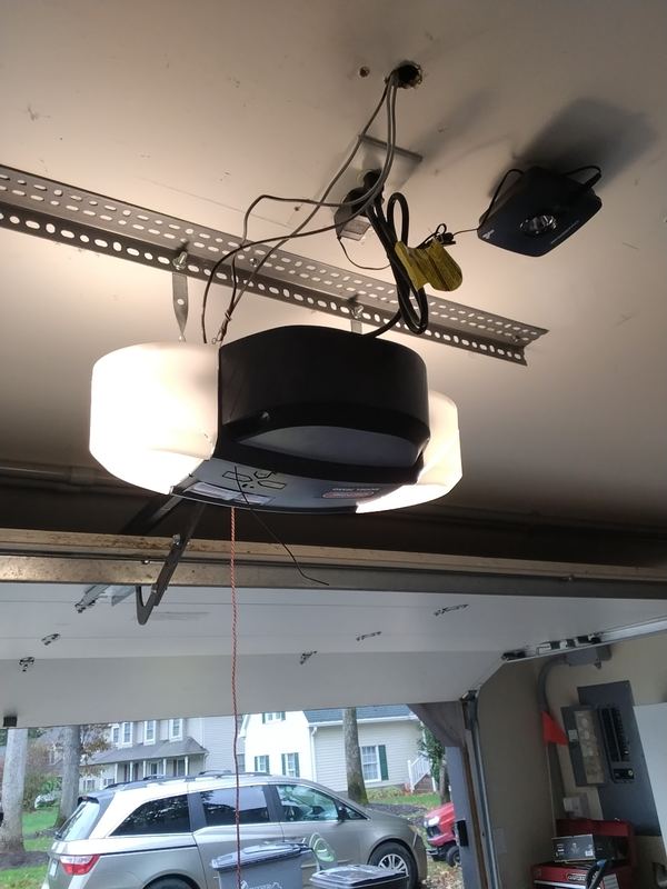 New belt-drive opener installation