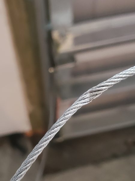Cable wrapped off the cable drum