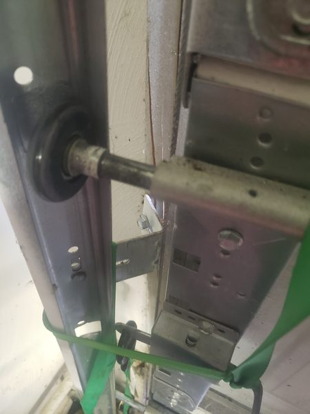 Jamb bracket pulled from door frame