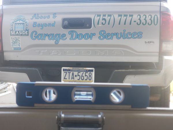 Garage door bottom seal and doorstop molding inspection in Hampton Roads